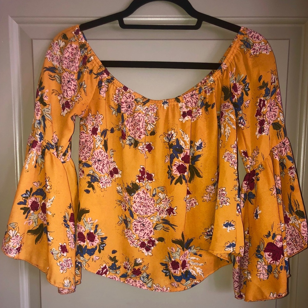 Charlotte Russe Off the Shoulder Floral Top